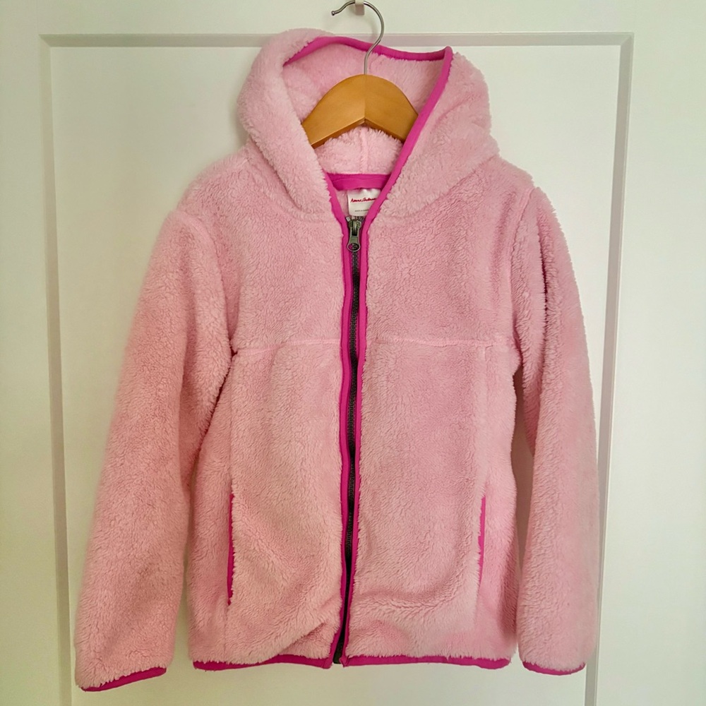 Hanna Andersson Marshmallow Soft Pink Fleece Jacket
